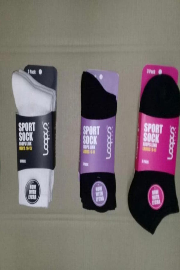 Loops Link Sport Socks 3 Piece Pack